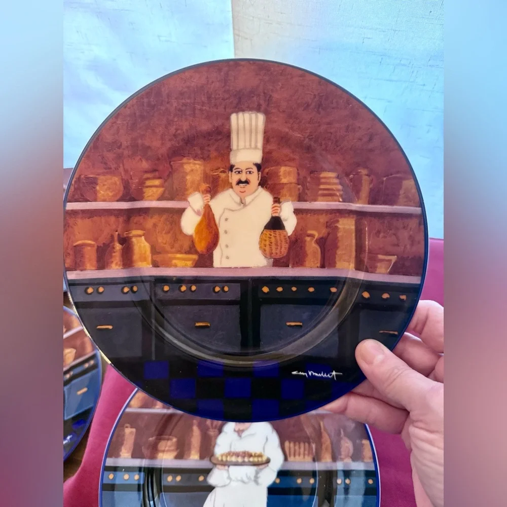 6 Williams Sonoma CHEF SERIES by Guy Buffet Salad Plates 8.25